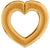 Betallic Mylar & Foil Gold Linking Heart 41″ Balloon