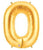 Betallic Mylar & Foil Gold Number 0 40″ Balloon