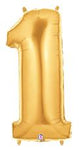 Betallic Mylar & Foil Gold Number 1 40″ Balloon