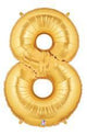 Gold Number 8 40″ Balloon
