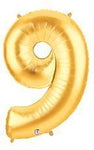 Betallic Mylar & Foil Gold Number 9 40″ Balloon