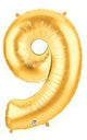 Gold Number 9 40″ Balloon
