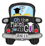 Betallic Mylar & Foil Graduation Oh The Places You'll Go Car 31″ Balloon