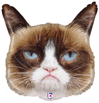 Betallic Mylar & Foil Grumpy Cat 28″ Balloon