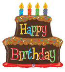 Betallic Mylar & Foil Happy Birthday Cake with Candles 37″ Balloon