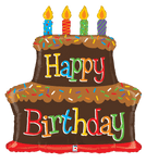 Betallic Mylar & Foil Happy Birthday Cake with Candles 37″ Balloon