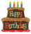 Betallic Mylar & Foil Happy Birthday Cake with Candles 37″ Balloon