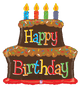 Happy Birthday Cake with Candles 37″ Balloon