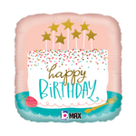 Betallic Mylar & Foil Happy Birthday Confetti Cake 18″ Balloon