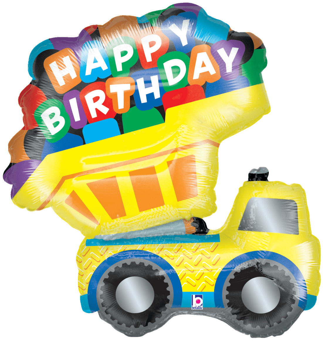 Feliz Cumpleaños Camión Volquete 33″ Globo – instaballoons Wholesale, image size:1101x1200