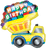 Betallic Mylar & Foil Happy Birthday Dump Truck 33″ Balloon