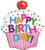 Betallic Mylar & Foil Happy Birthday Jumbo Cupcake 31" Balloon