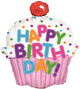 Happy Birthday Jumbo Cupcake 31" Balloon