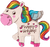 Betallic Mylar & Foil Happy Birthday Jumbo Rainbow Pony 45" Balloon