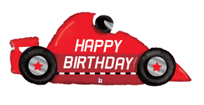 Betallic Mylar & Foil Happy Birthday Race Car 56″ Balloon