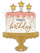 Pastel de confeti de oro rosa de feliz cumpleaños Globo de 32 ″