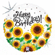 Feliz Cumpleaños Girasoles Globo 18″