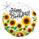 Happy Birthday Sunflowers 18″ Balloon