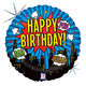 Happy Birthday Superhero Holographic 18″ Balloon