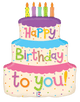 Happy Birthday to You Cake with Candles 27″ Balloon