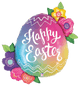 Feliz Huevo de Pascua con Flores Globo 35″