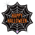 Betallic Mylar & Foil Happy Halloween Spider Web 18″ Balloon