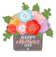 Feliz Día de la Madre Arreglo Floral Rústico Globo 32″