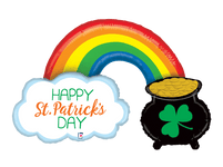 Betallic Mylar & Foil Happy St. Patrick's Day Pot of Gold 47″ Balloon