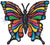 Betallic Mylar & Foil Holographic Neon Butterfly Balloon 33″ Balloon