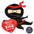 I Get a Kick Out of You Giant 38" Ninja Valentine's Day Balloon