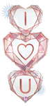 Betallic Mylar & Foil I Love You Gem Opal Diamonds 48″ Balloon