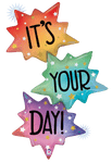 Betallic Mylar & Foil It's Your Day Opal Burst 51″ Balloon