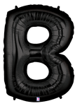 Betallic Mylar & Foil Letter B Black 40″ Balloon