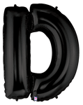 Betallic Mylar & Foil Letter D Black 40″ Balloon