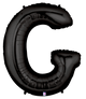 Letter G Black 40″ Balloon