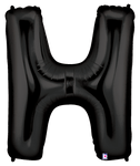 Betallic Mylar & Foil Letter H Black 40″ Balloon