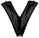 Letter V Black 40″ Balloon