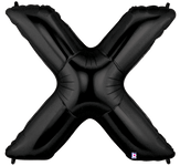 Betallic Mylar & Foil Letter X Black 40″ Balloon