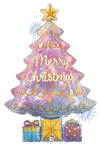 Betallic Mylar & Foil Merry Christmas Tree Opal 39″ Balloon
