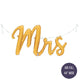 MRS Gold Air-fill Script Globo Globo de 44" de ancho