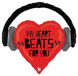 My Heart Beats for You 32" Giant Love Heart Balloon