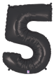 Number 5 Black 34″ Balloon