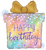 Betallic Mylar & Foil Opal Birthday Present 27″ Balloon