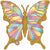 Betallic Mylar & Foil Opal Butterfly 33″ Balloon