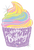 Betallic Mylar & Foil Pastel Birthday Cupcake 27″ Balloon