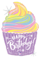 Pastel Birthday Cupcake 27″ Balloon