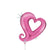 Betallic Mylar & Foil Pink Chain of Hearts 14″ Holographic Balloon (requires heat-sealing)