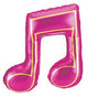 Pink Double Music Note 40″ Balloon