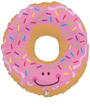 Betallic Mylar & Foil Pink Glazed Doughnut with Sprinkles 30″ Donut Balloon
