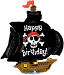 Betallic Mylar & Foil Pirate Ship Happy Birthday 46″ Balloon